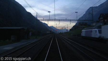 Vista dalla cabina - BLS Re 465